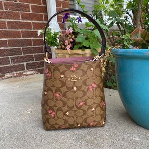 Coach Small Bucket Bag and medium zip around wallet